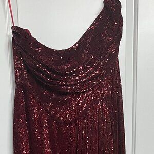 Burgundy Sequin Gown